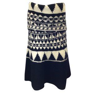 RALPH LAUREN COLLECTION VINTAGE BLACK / IVORY CASHMERE/MOHAIR KNIT ~ M/L